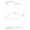 Lucide UNAR - Plafonnier - Ø 80 cm - LED 3 StepDim - 1x80W 2700K - Blanc