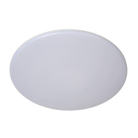 Lucide OLSON - Plafonnier Salle de bains - Ø 29 cm - LED - CCT - 1x24W 3000K/6500K - IP44 - Opalin