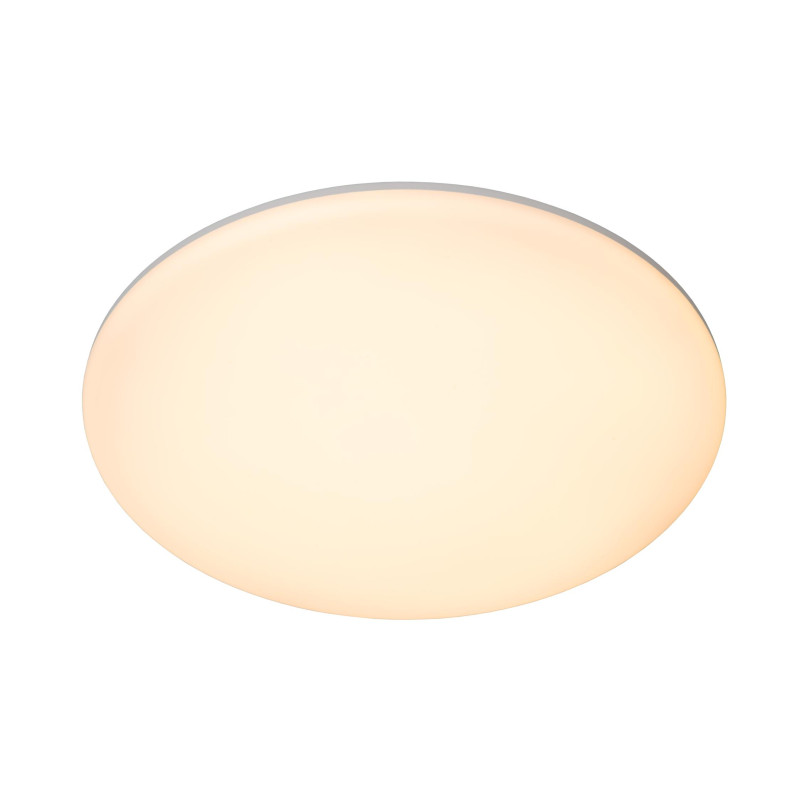 Lucide OLSON - Plafonnier Salle de bains - Ø 35 cm - LED - CCT - 1x36W 3000K/6500K - IP44 - Opalin