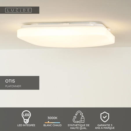 Lucide OTIS - Plafonnier - LED - 1x32W 3000K - Opalin