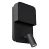 Lucide BOXER - Lampe de chevet / Applique mural - LED - 3000K - Point de rechargement USB - Noir