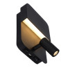 Lucide BOXER - Lampe de chevet / Applique mural - LED - 3000K - Point de rechargement USB - Noir
