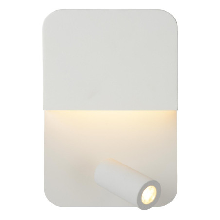Lucide BOXER - Lampe de chevet / Applique mural - LED - 3000K - Point de rechargement USB - Blanc