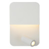 Lucide BOXER - Lampe de chevet / Applique mural - LED - 3000K - Point de rechargement USB - Blanc