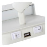 Lucide BOXER - Lampe de chevet / Applique mural - LED - 3000K - Point de rechargement USB - Blanc