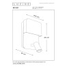 Lucide BOXER - Lampe de chevet / Applique mural - LED - 3000K - Point de rechargement USB - Blanc