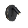 Lucide BENTJER - Lampe de chevet / Applique mural - Ø 14 cm - LED - 3000K - Noir