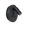 Lucide BENTJER - Lampe de chevet / Applique mural - Ø 14 cm - LED - 3000K - Noir