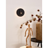 Lucide BENTJER - Lampe de chevet / Applique mural - Ø 14 cm - LED - 3000K - Noir