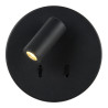 Lucide BENTJER - Lampe de chevet / Applique mural - Ø 14 cm - LED - 3000K - Noir