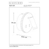Lucide BENTJER - Lampe de chevet / Applique mural - Ø 14 cm - LED - 3000K - Noir