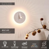 Lucide BENTJER - Lampe de chevet / Applique mural - Ø 14 cm - LED - 3000K - Blanc