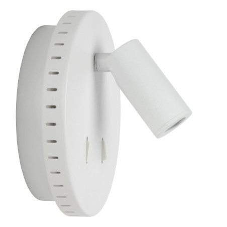 Lucide BENTJER - Lampe de chevet / Applique mural - Ø 14 cm - LED - 3000K - Blanc