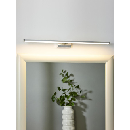 Lucide ONNO - Miroir lumineux Salle de bains - LED - 1x11W 3000K - IP44 - Chrome Dépoli