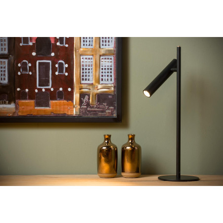 Lucide PHILON - Lampe de bureau - Ø 13 cm - LED Dim. - 1x4,5W 3000K - Noir