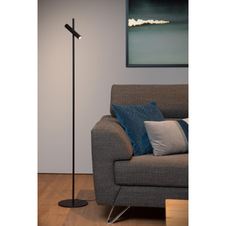 Lucide PHILON - Lampadaire / lampe de lecture - Ø 23 cm - LED Dim. - 1x4,5W 3000K - Noir