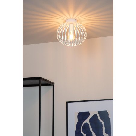 Lucide MANUELA - Plafonnier - Ø 25 cm - 1xE27 - Blanc
