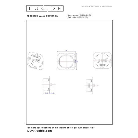 Lucide variateur LED Trailing Edge And Leading Edge RL 5-150W / Coupe de phase RC 5-300W Noir
