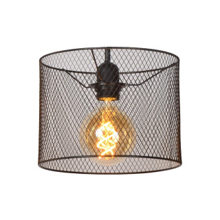 Lucide BASKETT - Abat-jour lampe - Ø 23 cm - Noir