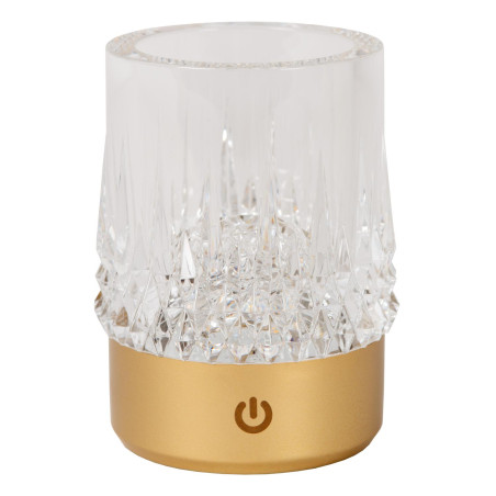 Lucide LILY - Pièce détachée Rechargeable - Batterie/Piles - Ø 8 cm - LED Dim to warm - 1x3W 2700K/3000K - Or Mat / Laiton