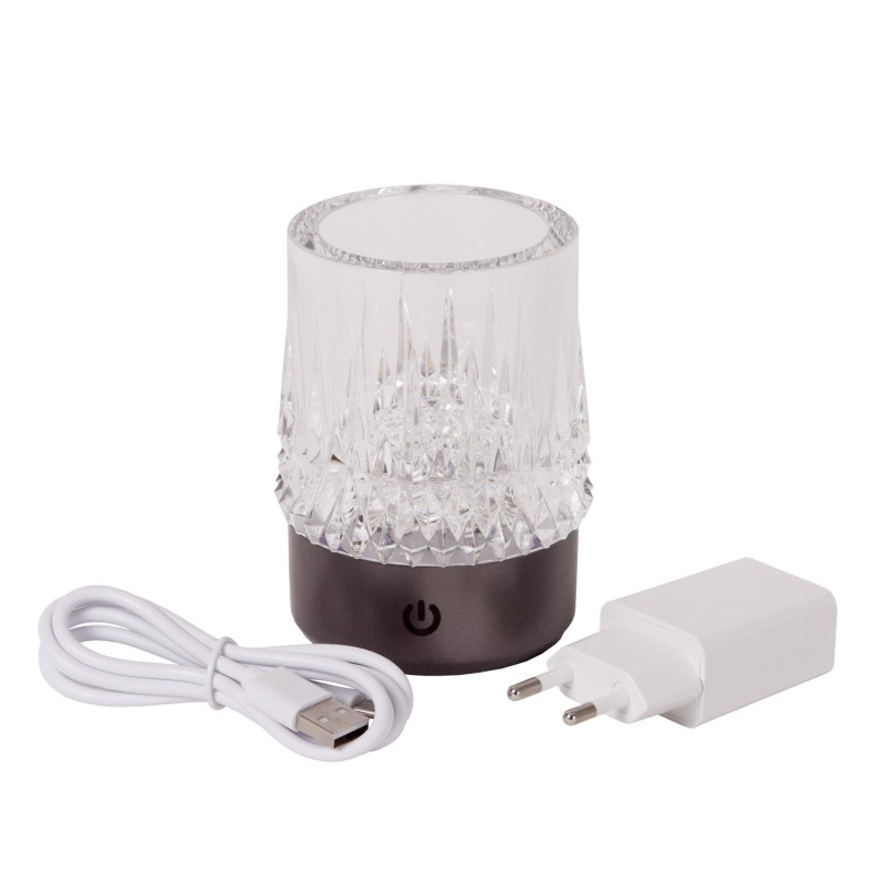Lucide LILY - Pièce détachée Rechargeable - Batterie/Piles - Ø 8 cm - LED Dim to warm - 1x3W 2700K/3000K - Canon Fusil Mat
