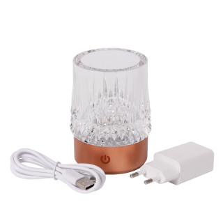 Lucide LILY - Pièce détachée Rechargeable - Batterie/Piles - Ø 8 cm - LED Dim to warm - 1x3W 2700K/3000K - Cuivre