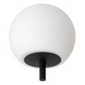 Lucide ELDA - Verrerie - IP44 - Opalin - L 12 x P 12 x H 10 cm - Opalin / Noir