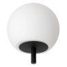 Lucide ELDA - Verrerie - IP44 - Opalin - L 12 x P 12 x H 10 cm - Opalin / Noir