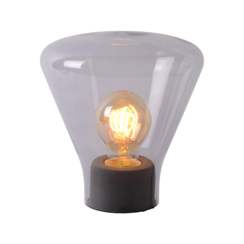 Lucide BARRY - Verrerie - Ø 17 cm - Fumé
