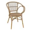FAUTEUIL DE RESTAURANT METZ | ALUMINIUM BAMBOO LOOK CARAMEL | PE ROTIN NOISETTE, empilable, extérieur