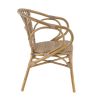 FAUTEUIL DE RESTAURANT METZ | ALUMINIUM BAMBOO LOOK CARAMEL | PE ROTIN NOISETTE, empilable, extérieur