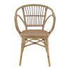 FAUTEUIL DE RESTAURANT METZ | ALUMINIUM BAMBOO LOOK CARAMEL | PE ROTIN NOISETTE, empilable, extérieur