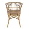 FAUTEUIL DE RESTAURANT METZ | ALUMINIUM BAMBOO LOOK CARAMEL | PE ROTIN NOISETTE, empilable, extérieur