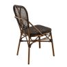 CHAISE DE RESTAURANT DAX | ALUMINIUM BAMBOO LOOK FONCÉ | PE ROTIN MARRON FONCÉ, empilable, extérieur