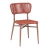 Chaise de terrasse MARBELLA empilable d'extérieur - Aluminium terra, polyéthylène terra