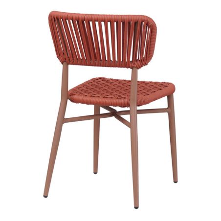 Chaise de terrasse MARBELLA empilable d'extérieur - Aluminium terra, polyéthylène terra