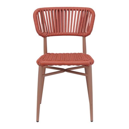Chaise de terrasse MARBELLA empilable d'extérieur - Aluminium terra, polyéthylène terra