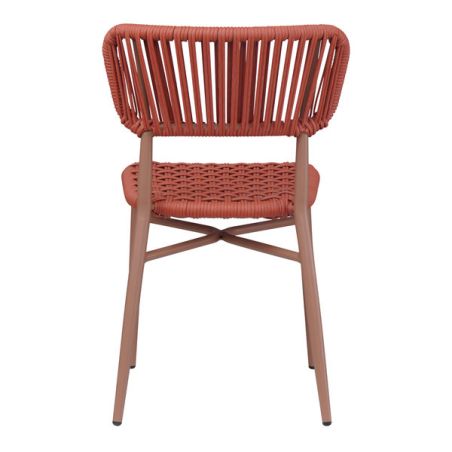 Chaise de terrasse MARBELLA empilable d'extérieur - Aluminium terra, polyéthylène terra
