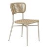Chaise de terrasse MARBELLA empilable d'extérieur - Aluminium sable, polyéthylène sable