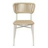 Chaise de terrasse MARBELLA empilable d'extérieur - Aluminium sable, polyéthylène sable