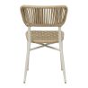 Chaise de terrasse MARBELLA empilable d'extérieur - Aluminium sable, polyéthylène sable