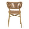 Chaise de terrasse MARBELLA empilable d'extérieur - Aluminium effet bambou caramel, polyéthylène naturel