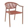 Fauteuil de terrasse DENIA empilable d'extérieur - Aluminium terra, polyéthylène terra