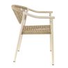 Fauteuil de terrasse DENIA empilable d'extérieur - Aluminium sable, polyéthylène sable