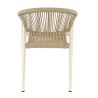 Fauteuil de terrasse DENIA empilable d'extérieur - Aluminium sable, polyéthylène sable