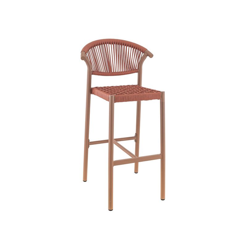 Tabouret de bar ALICANTE d'extérieur - Aluminium terra, polyéthylène terra
