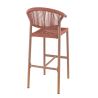 Tabouret de bar ALICANTE d'extérieur - Aluminium terra, polyéthylène terra