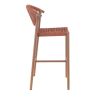 Tabouret de bar ALICANTE d'extérieur - Aluminium terra, polyéthylène terra