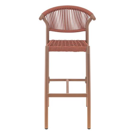 Tabouret de bar ALICANTE d'extérieur - Aluminium terra, polyéthylène terra