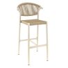 Tabouret de bar ALICANTE d'extérieur - Aluminium sable, polyéthylène sable